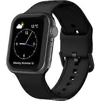 Sport Band kompatibel med Apple Watch Bands 38mm, myk silikonrem med Classic Clasp for iWatch Series SE 7 6 5 4 3 2 1 for kvinner menn