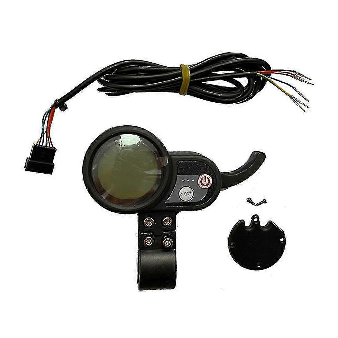 52V LCD Display with Accelerator & Speedometer for 10" Electric Scooters - Compatible with KERRY/Langfeite Controllers