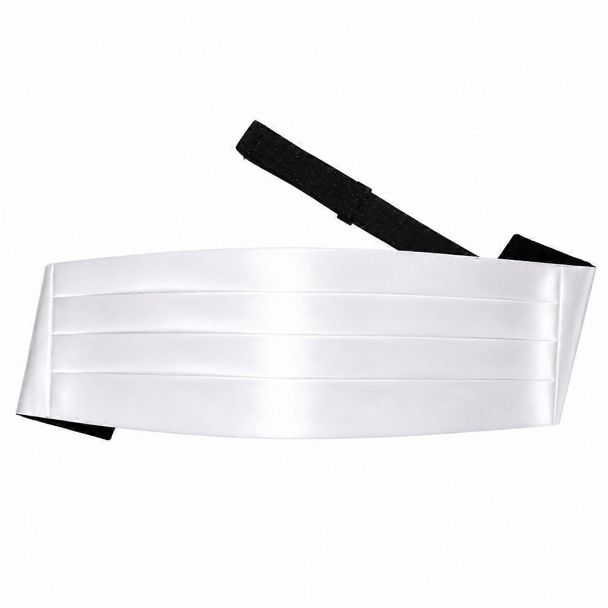 White Plain Satin Cummerbund