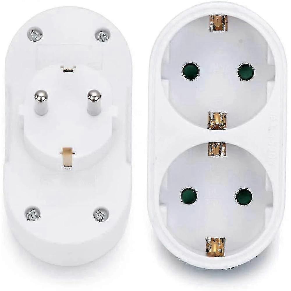 2 Slot Double Plug Multiple Plug Socket Multi Plug Adapter Horizontal P