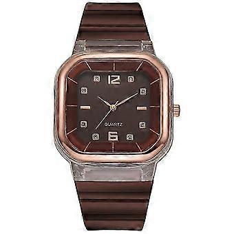 Quartz Couple Watches Square Dial Leather Strap Valentine's Day Girls Gift