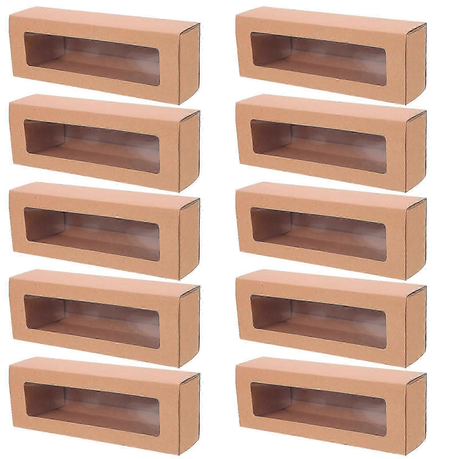 Storage Chips Packaging Boxes 10Pcs with Transparent Window for Gift Wrapping