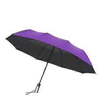 Compact Travel Umbrella Automatic OpenClose Windproof 10 Ribs WaterRepellent Rain Sun Protection