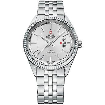 Swiss Military Swiss Quartz Analog Man Watch with SM34046.02 Stainless Steel Bracelet