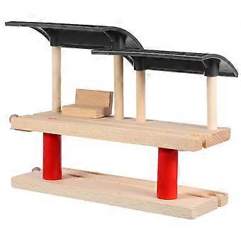 Wooden Station Platform Toy for Kids 1Set Double-Deck Train Track Accessory
