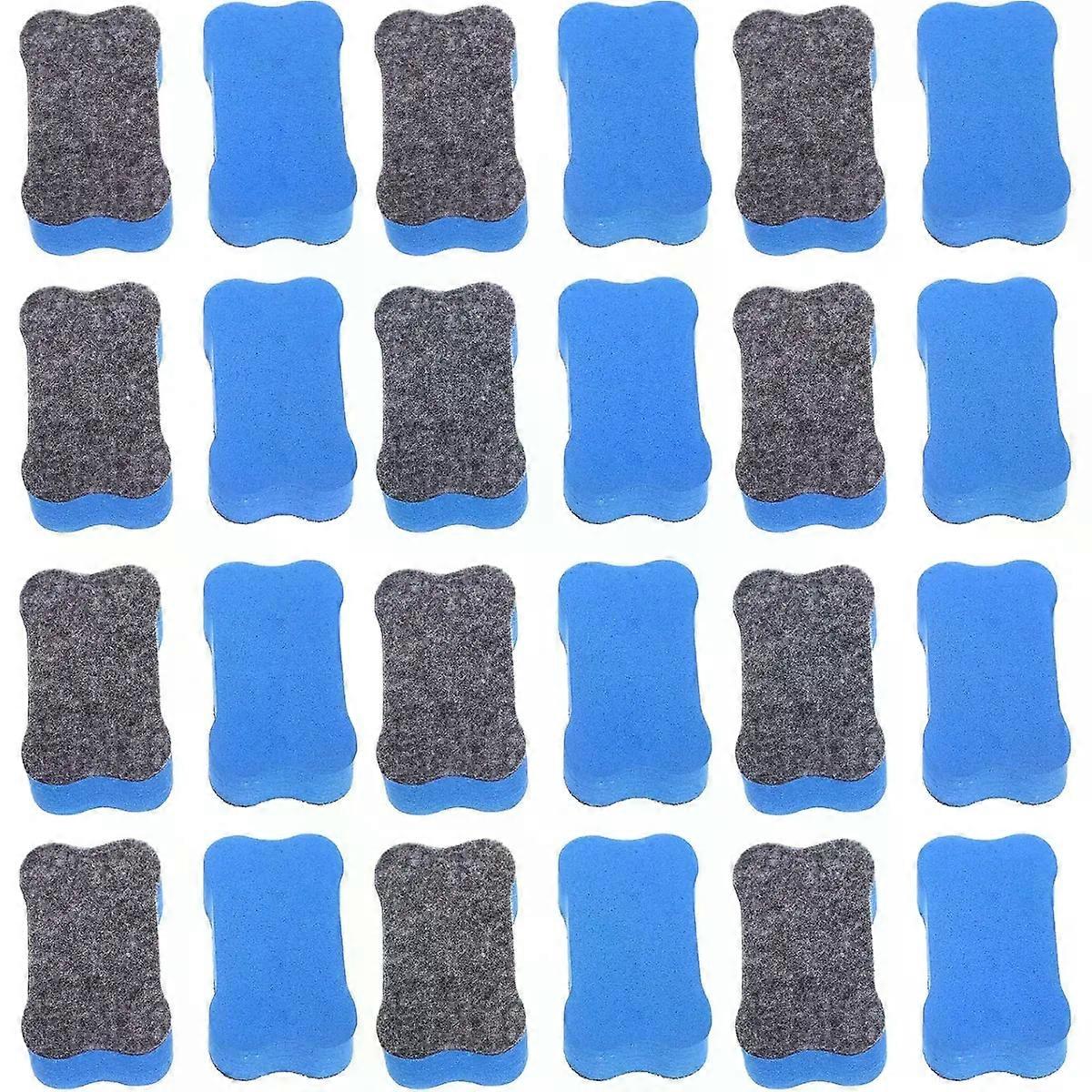 24pcs Bone Shaped Whiteboard Erasers for Office Training Use