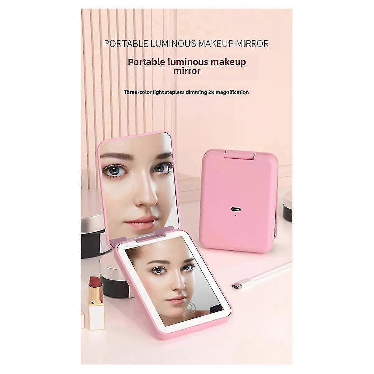 Portable LED Vanity Mirror with Lights compatible with Makeup
