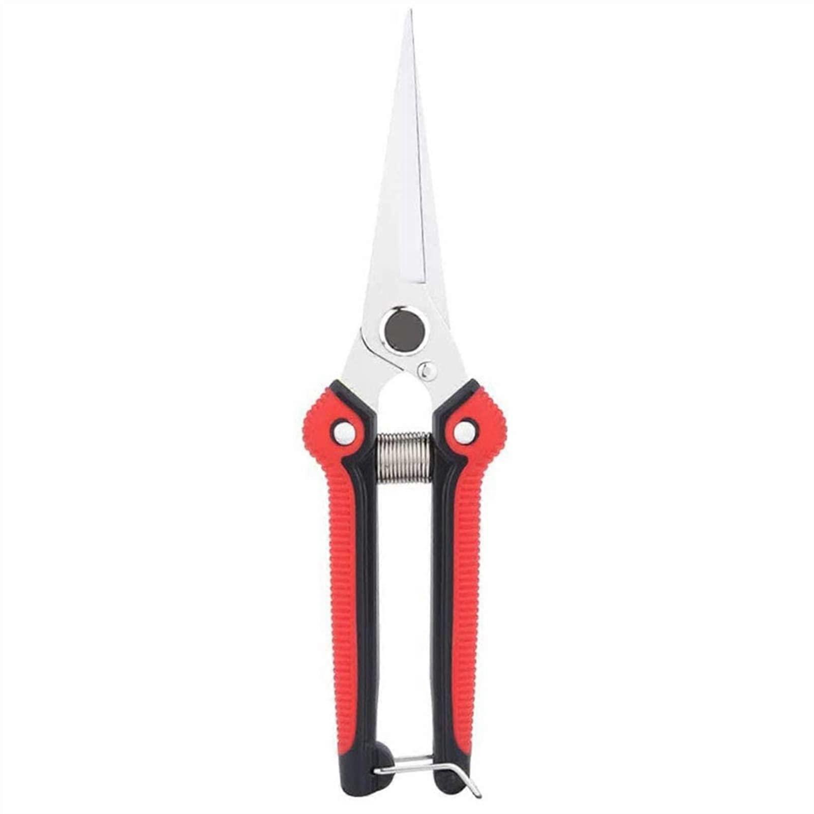 Professional Pruning Shears Set with Ergonomic AntiSlip Grip and RustResistant Sharp Blades, Red Brown