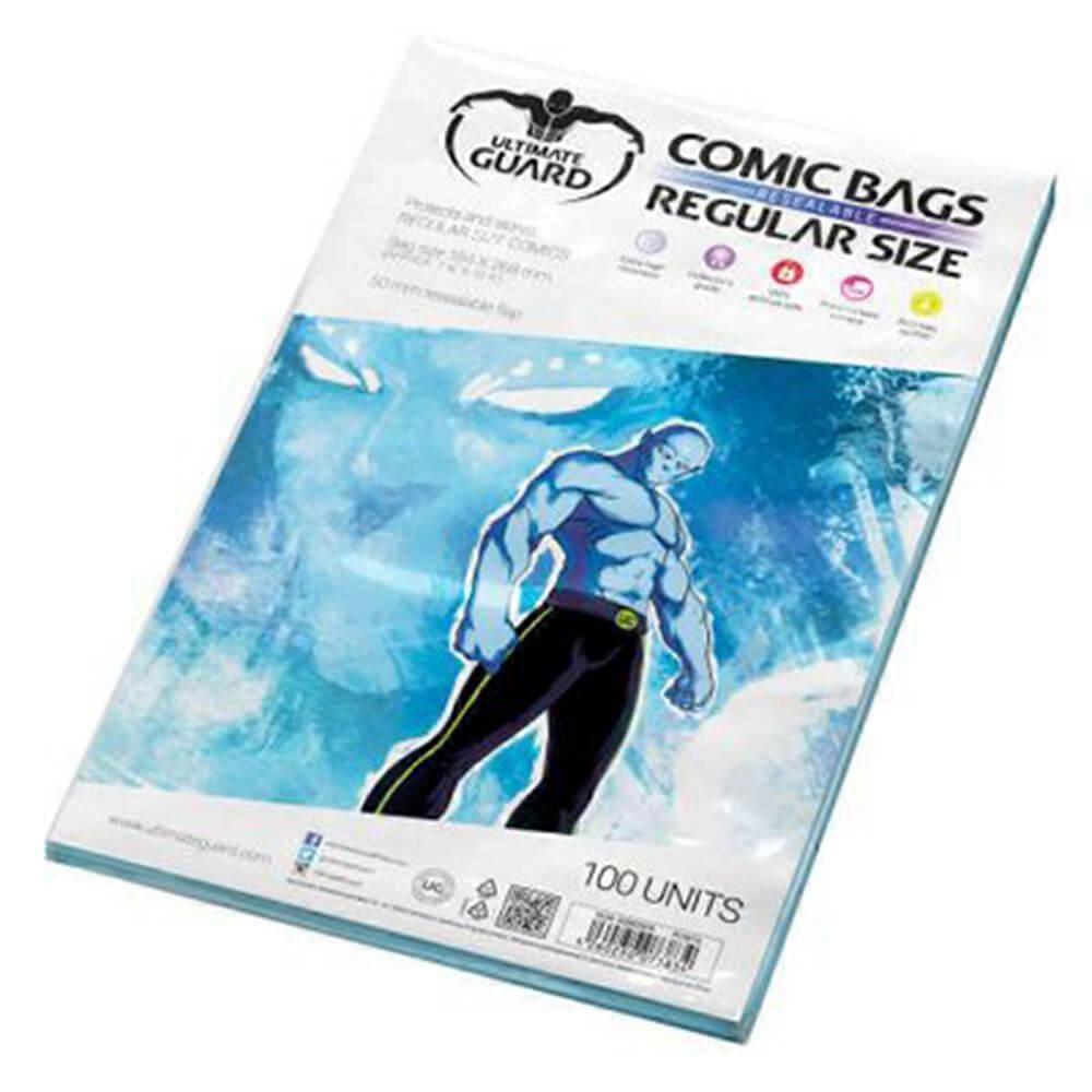 REGULAR Ultimate Guard Comic Polypropylene Bags Resealable Safe Storage 100pk