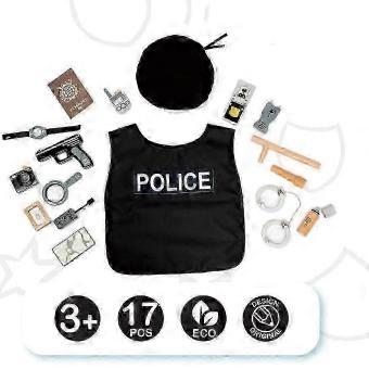 Plastic Police Playset Kids Size