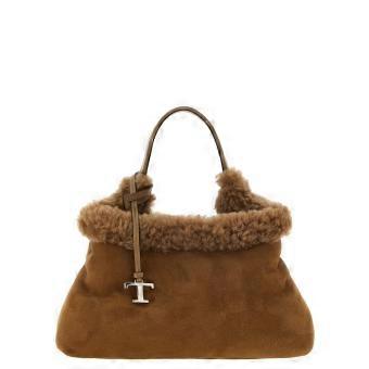 Tod's Brown Merino Wool Handbag