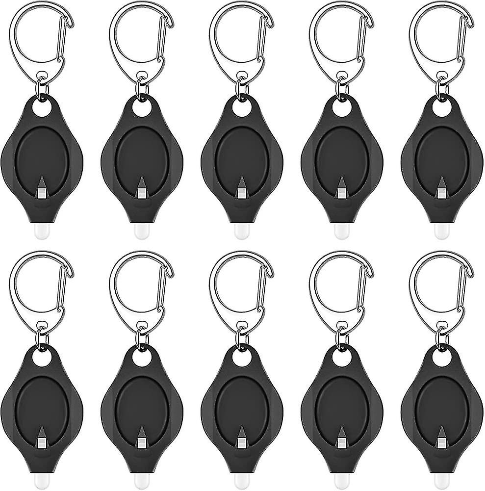 10 Pack Mini Keychain Flashlight Ultra Bright Led Keychain Flashlight, Black Gift