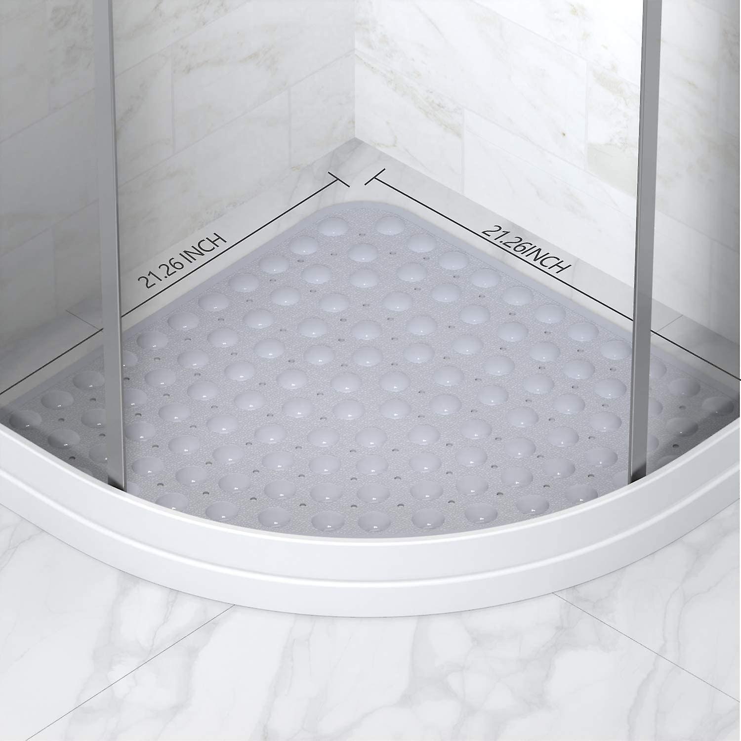 Shower Mat Non Slip With Suction Cups, 21 X 21 Inches Anti Slip Corner