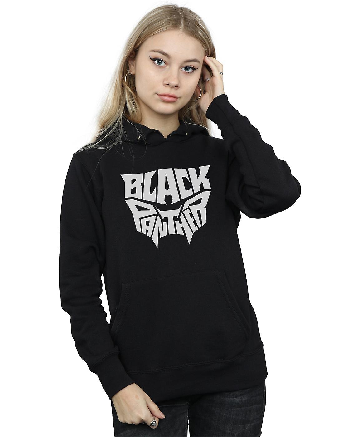 Marvel Women's Black Panther Worded Emblem Hoodie