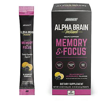 Onnit Alpha Brain Instant Nootropic Brain Blackberry Lemonade Drink Mix, pamięć / skupienie, 30 Ct