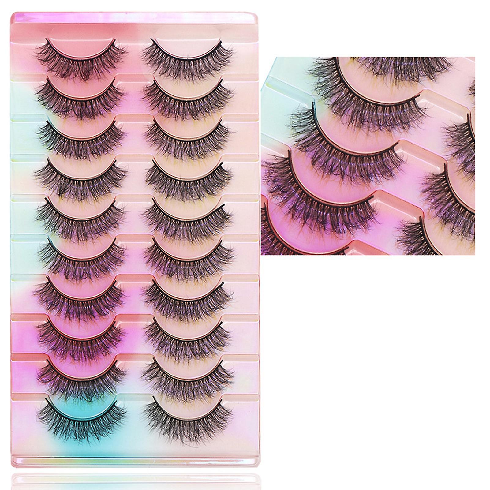 10 Pairs Reusable False Eyelashes Com