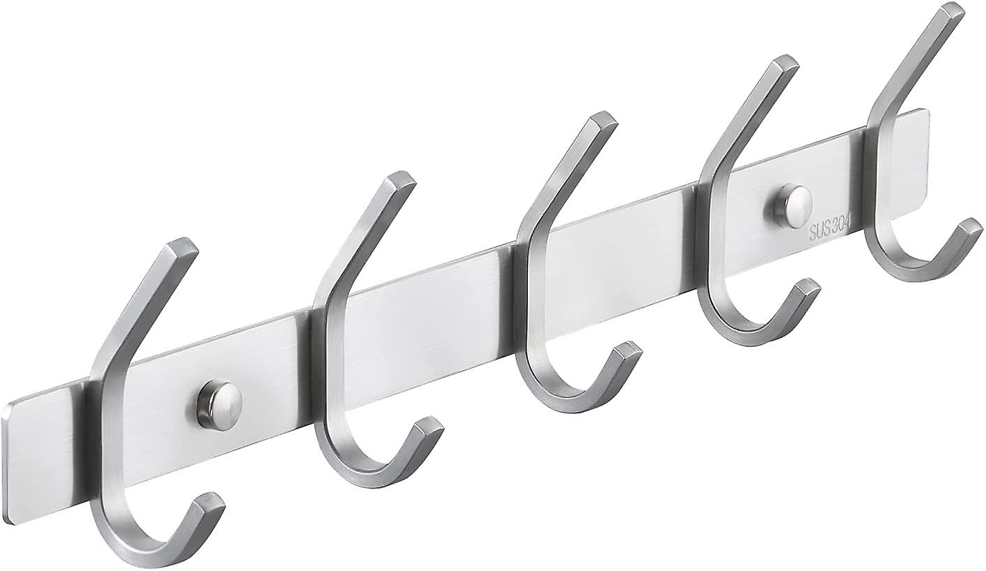 Stainless Steel Bathroom Door Hooks, 5 Hooks
