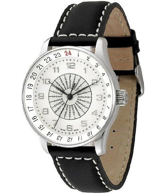 Zeno-Watch - Armbanduhr - Herren - Chrono - X-Large Retro world timer - P554WT-e2