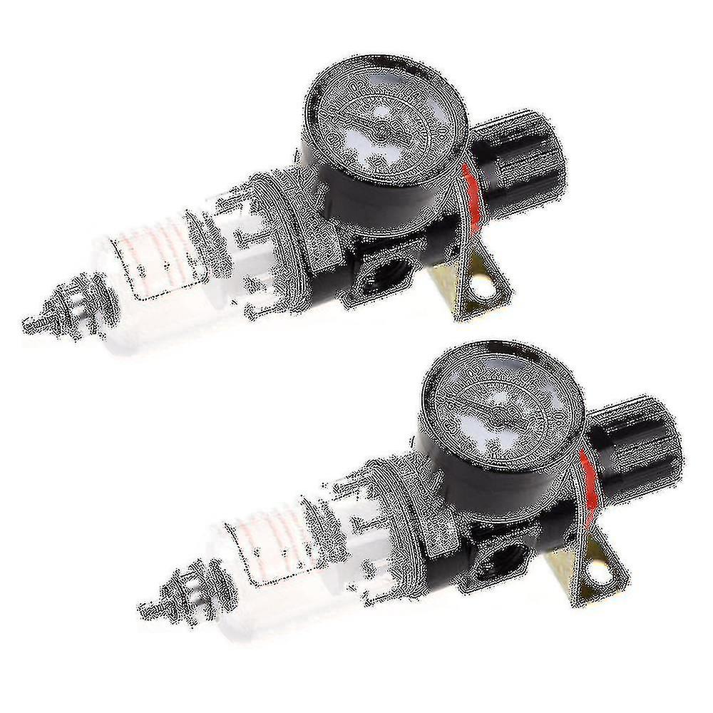 2x Filter Compressor 1/4 Inch Gauge Air Regulator
