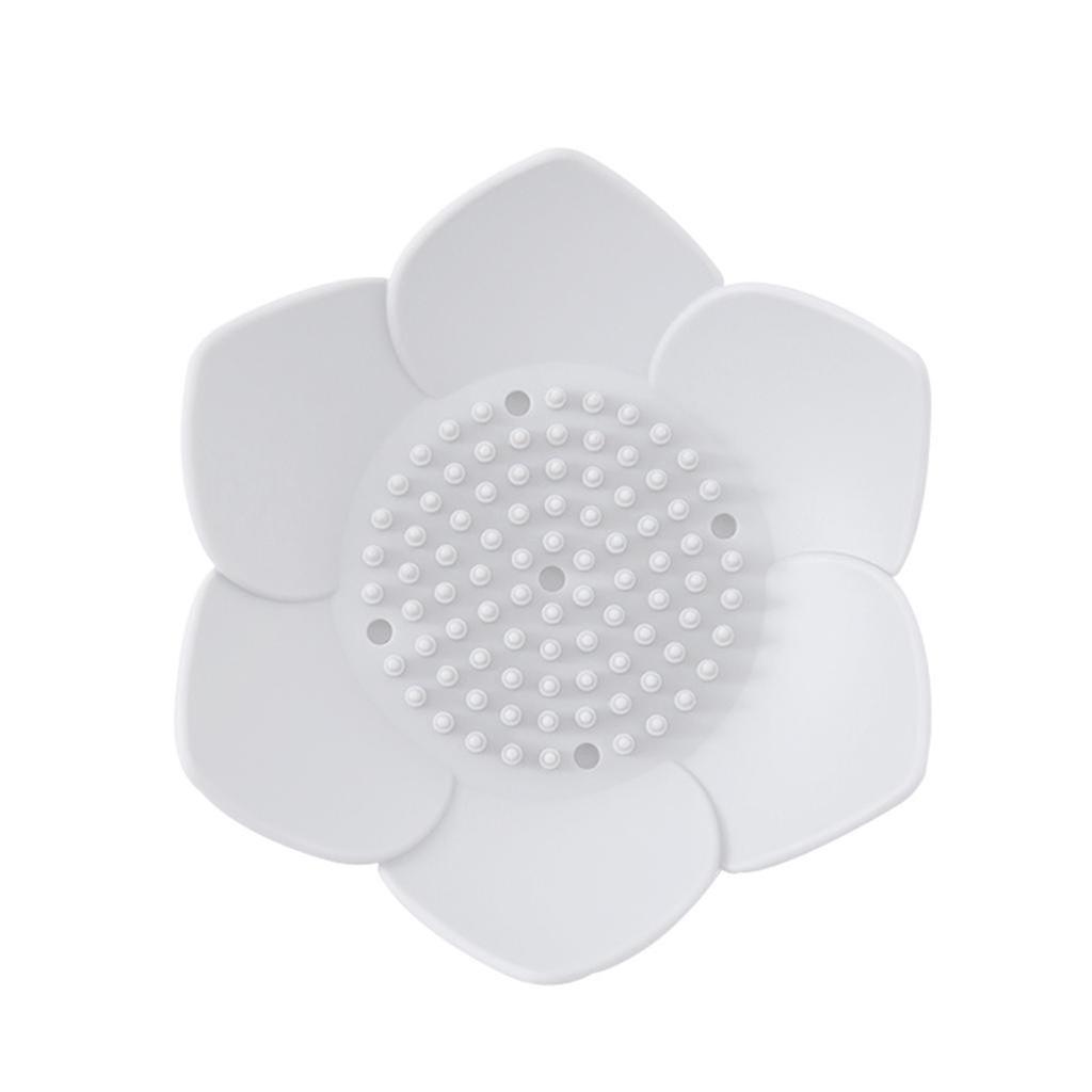 Petal Shape Soap Box With Drain Anti-slip Bathroom Soap Kitchen Sponge Holder-r