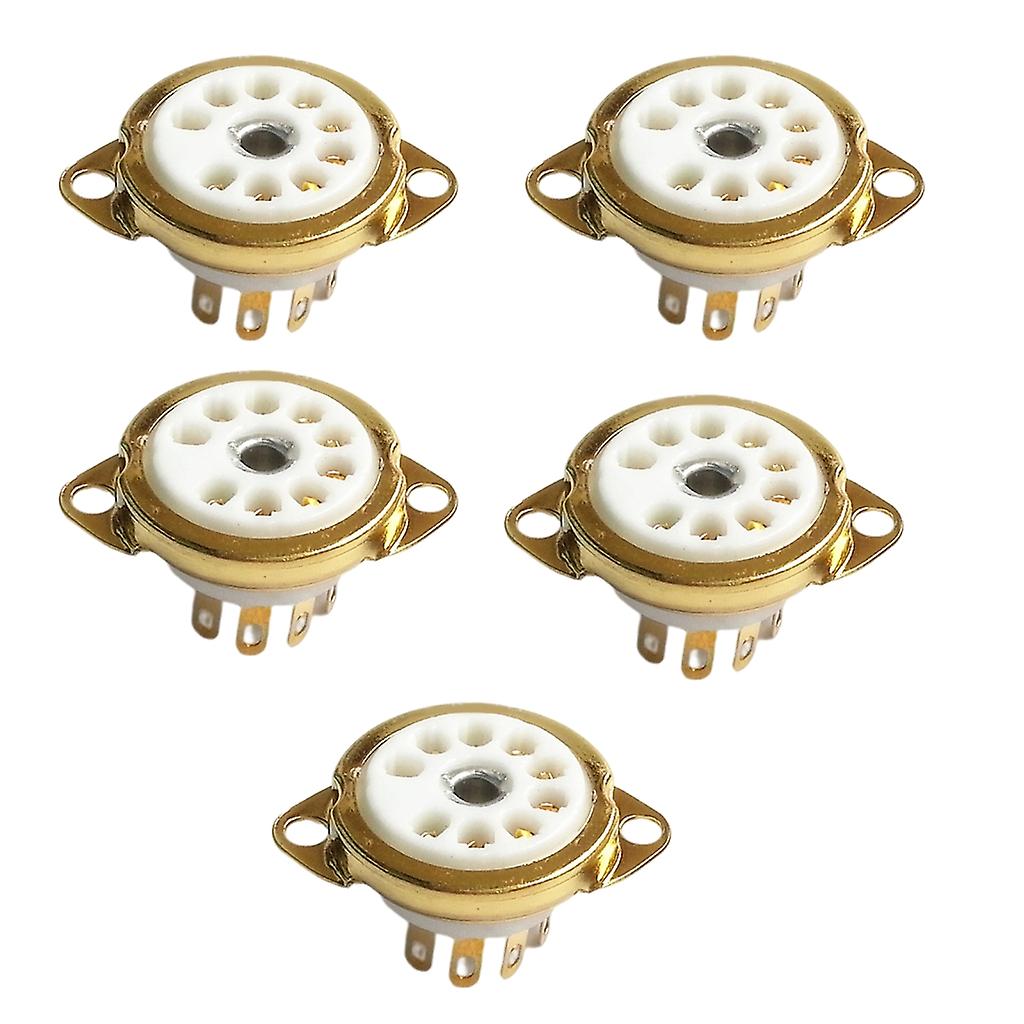 GZC9-C-1/GZC9-C-1-G Ceramic Tube Socket 9PIN Connector for Audio Enthusiasts