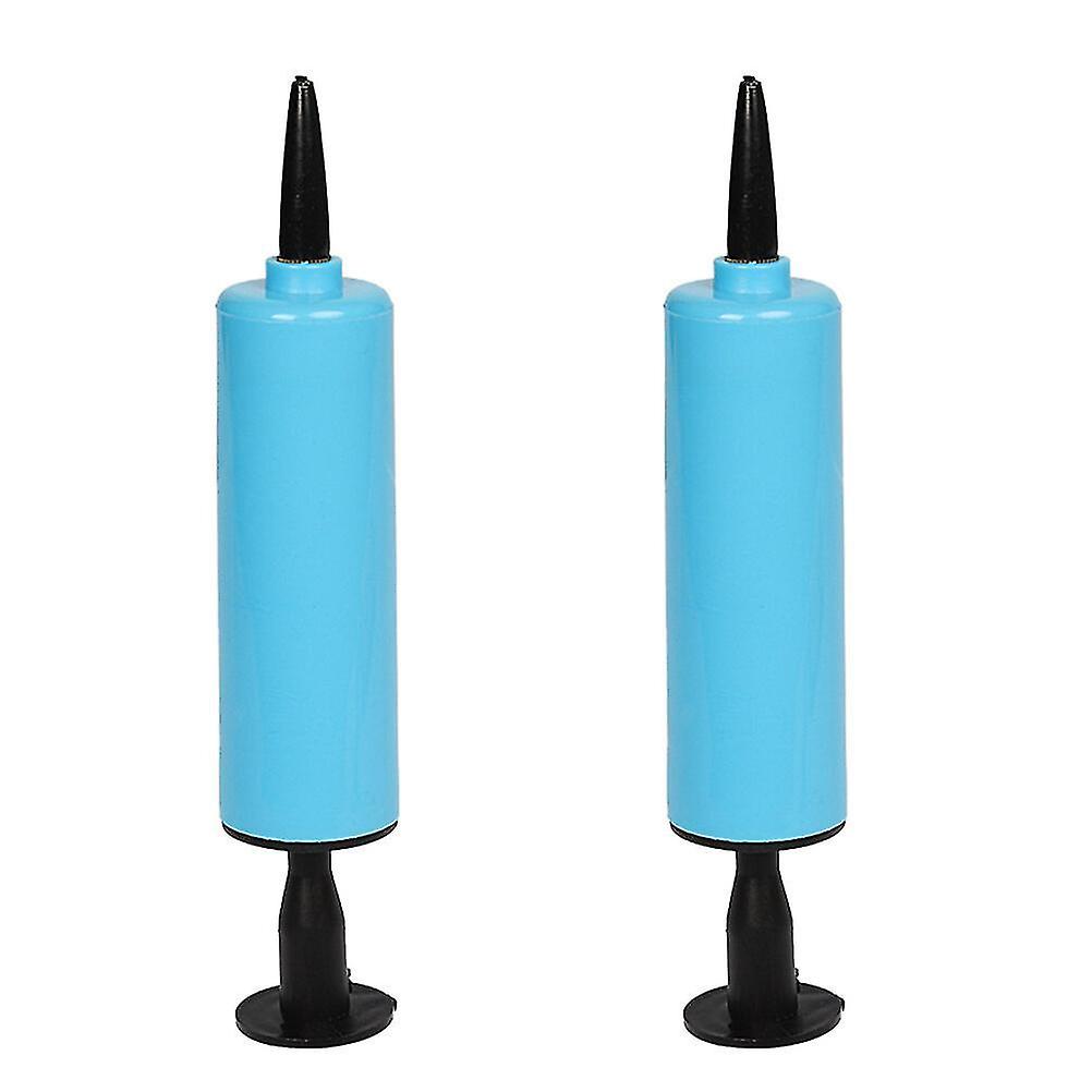 2pcs Hand Push Type Air Pump Eco-friendly Plastic Air Inflator Swimming Ring Manual Air Pump Miniatu