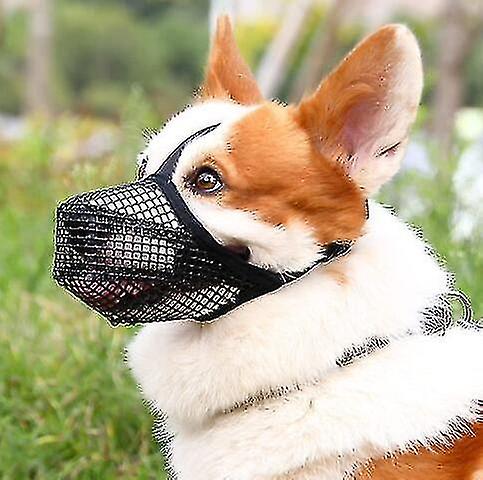 Dog Muzzle, Dog Muzzle Mesh Mask With Adjustable Straps, Biting Chewing And Licking Breathable