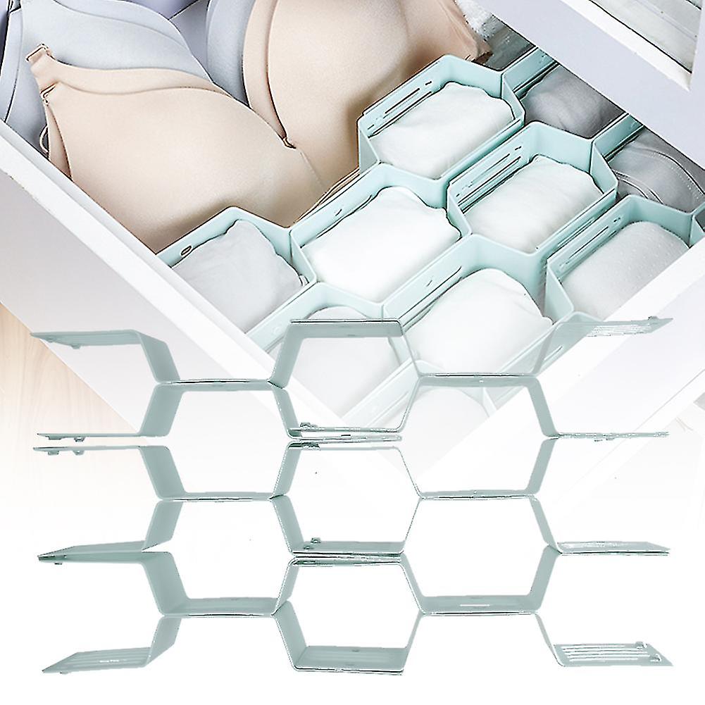 12pcs Light Blue Foldable PE Drawer Dividers Organizer Inserts