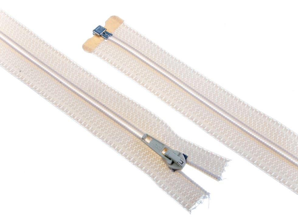 Minerva Nylon Open End Coat Zips Cream - 50 cm - each