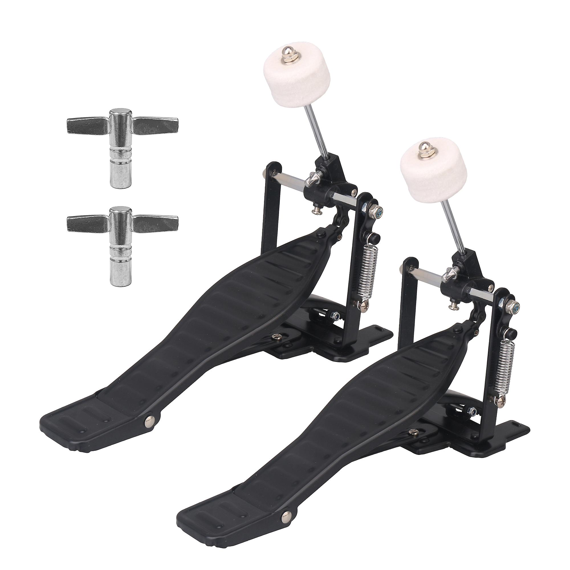 2 Pcs 4.92Inchx9.05Inch Single Bass Drum Pedal Percussion Hardware w/ Wrench