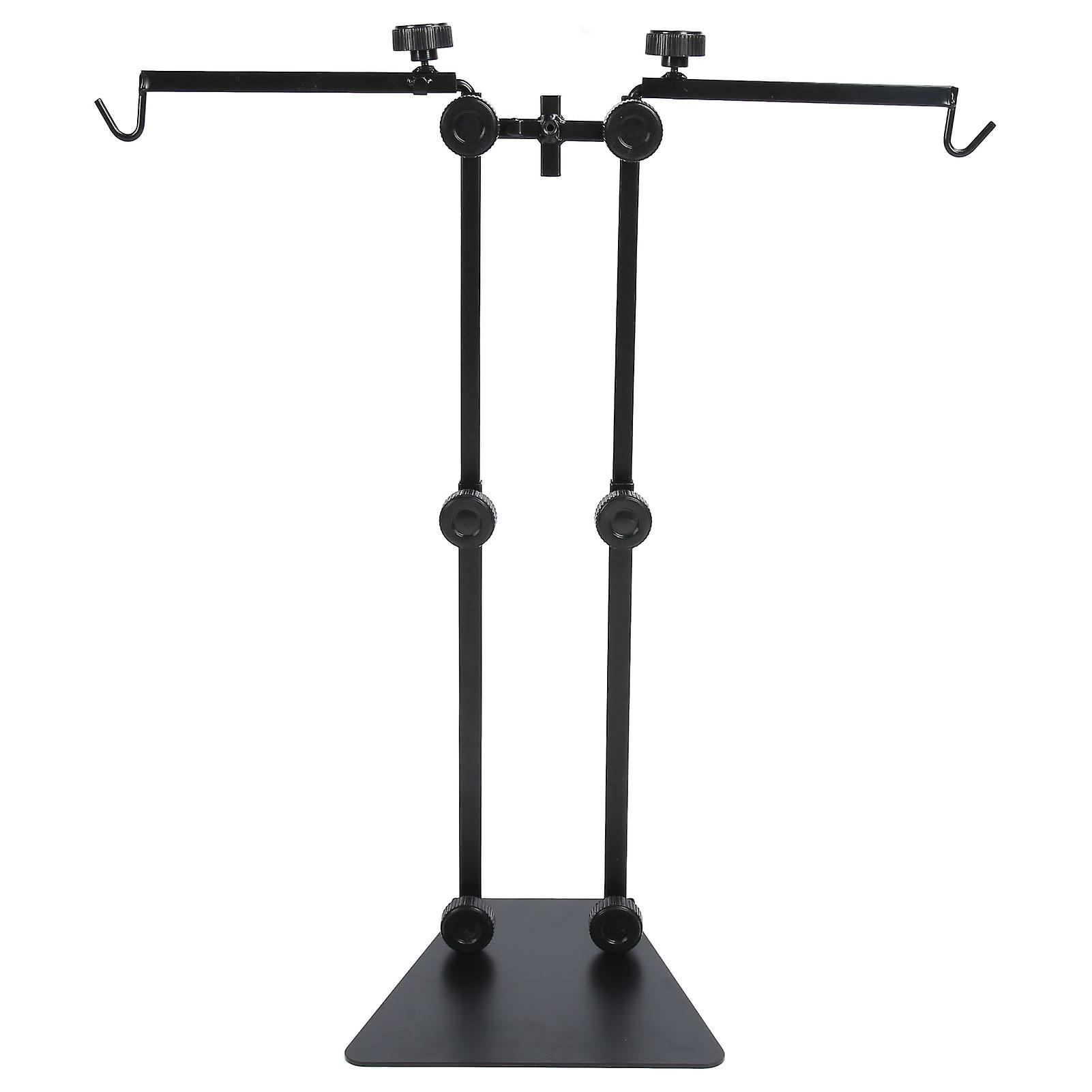 Reptile Lamp Stand Multipurpose Double Hook Adjustable Terrarium Metal Light Stand for Reptile Terrarium Tank