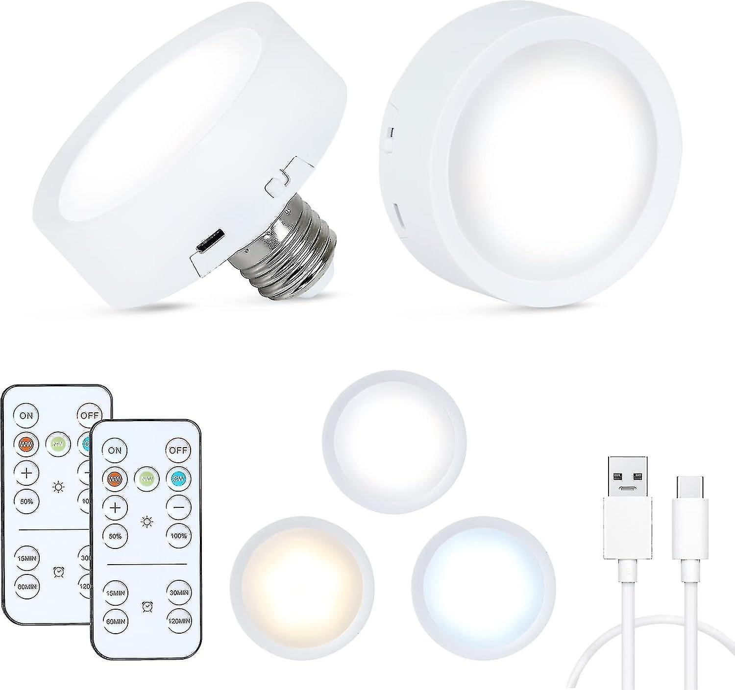 4 Pack Battery Opearted Light Bulbs Wireless Dimmable Light-yuyu