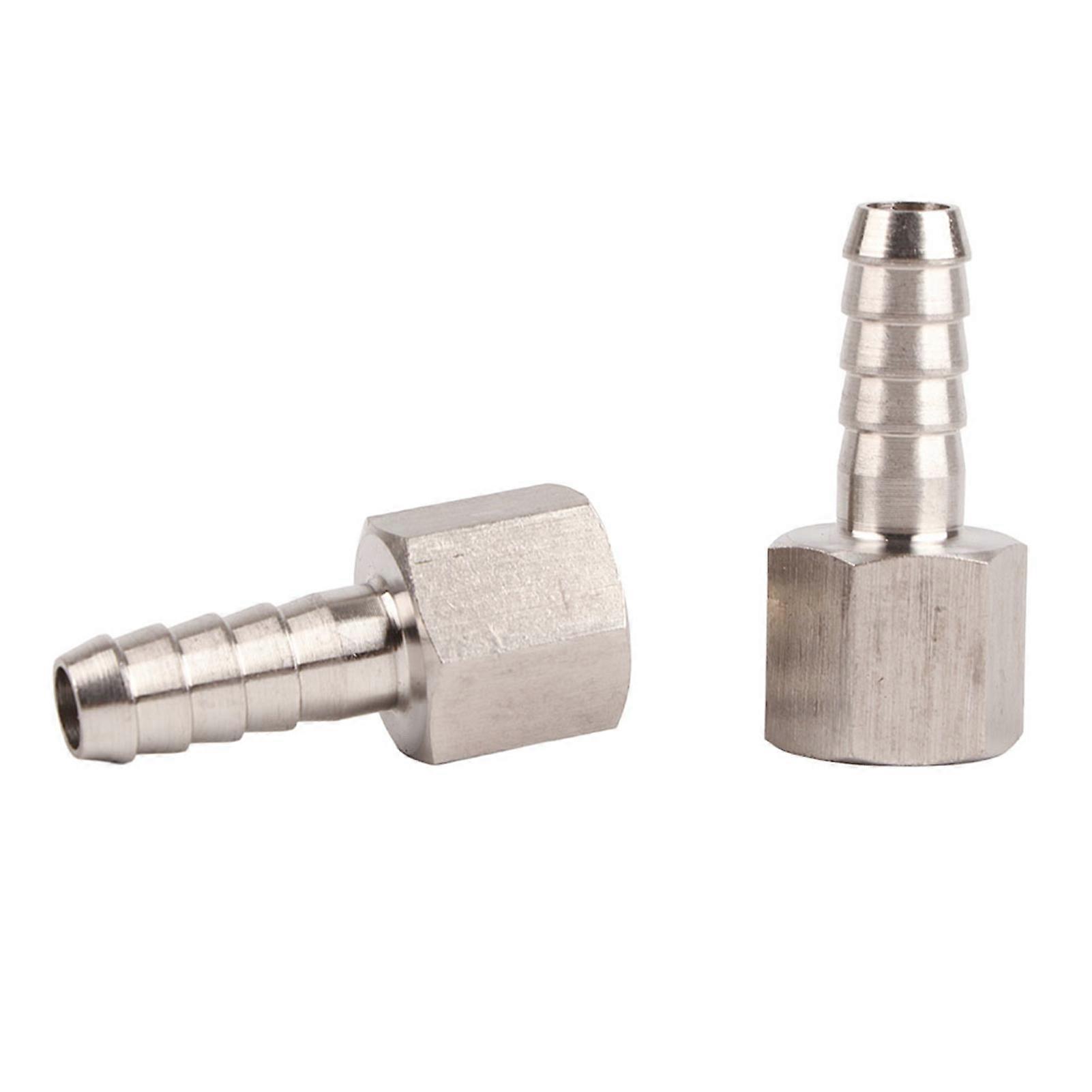 2PCS 3/8in BSPP Female Thread Connector Barb Joint Pneumatic Quick Coupling Connector(3/8in?10mm )
