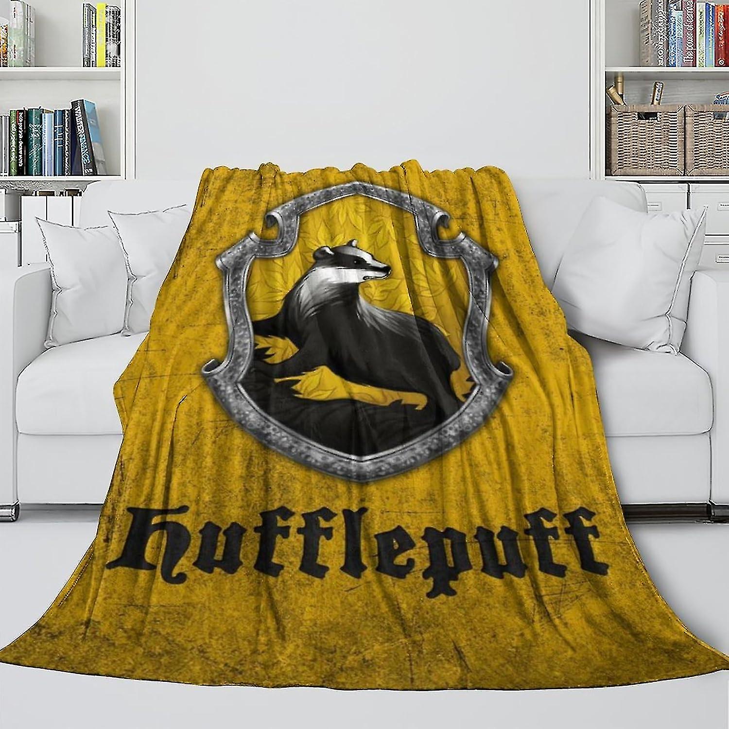 Blankets For Kids, Lightweight Warm Throw 3d Hufflepuff Blanket Comfy Plush Flannel Fleece Throw Blanket Soft Fluffy Fuzzy Blanket For Boys And Girls