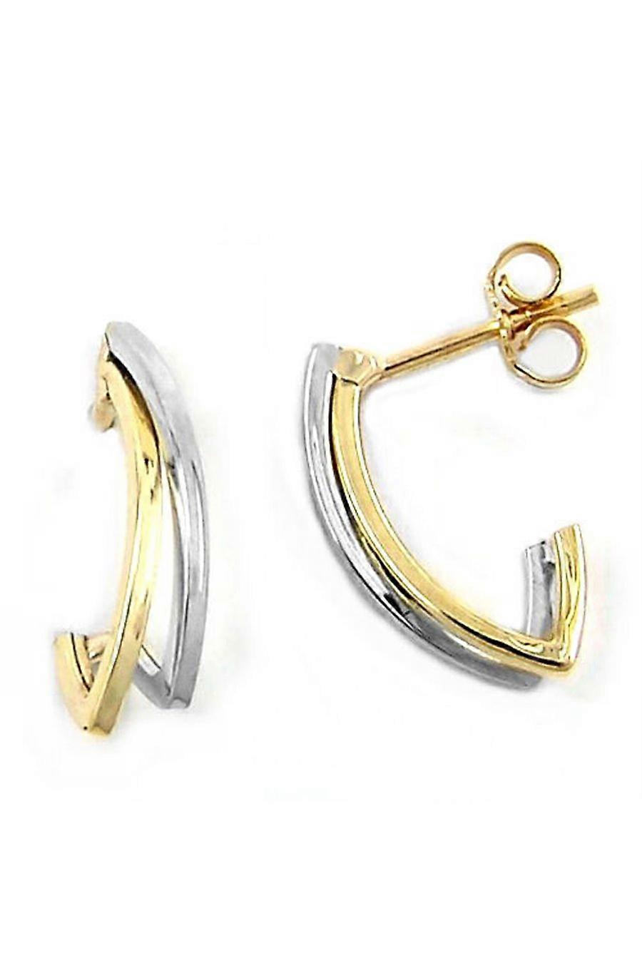 Earrings Bicoloured 9k Gold - Gl430652