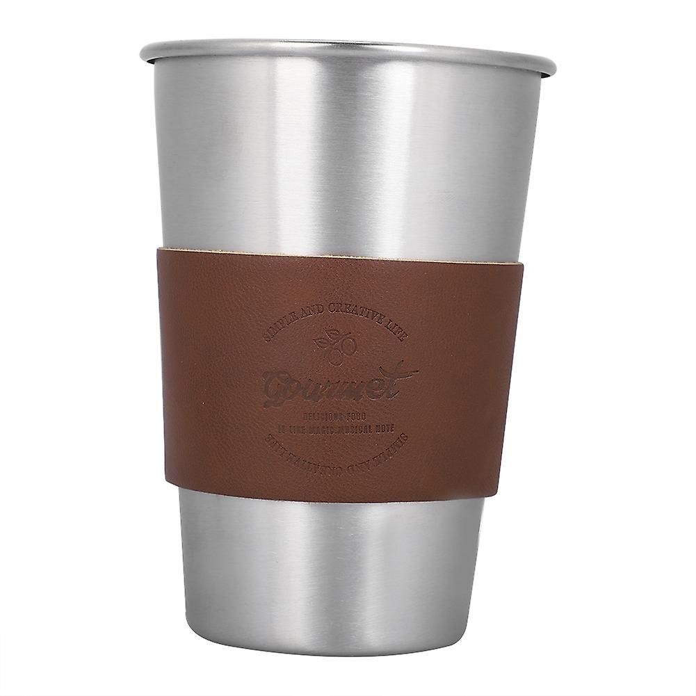 Leder 304 Edelstahl Isolierte Wassertasse Nordic Creative Saft / Kaffeeflasche Wunderschön