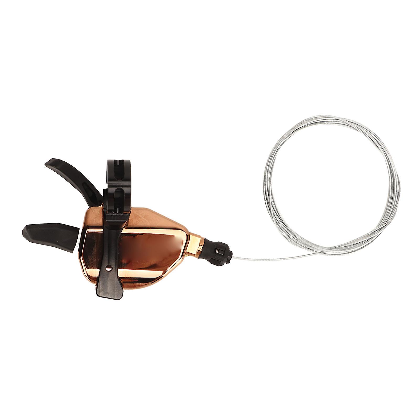 Folding Bike Thumb Throttle Speed Control Finger Throttle for 22.2MM Handlebar 5‑7 Speed Rose Gold