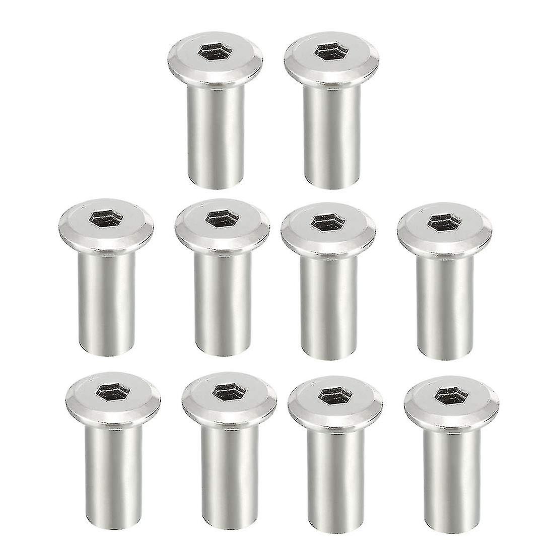 M8x20mm 内六角头插入螺母螺丝柱套筒螺母适用于家具 10pcs