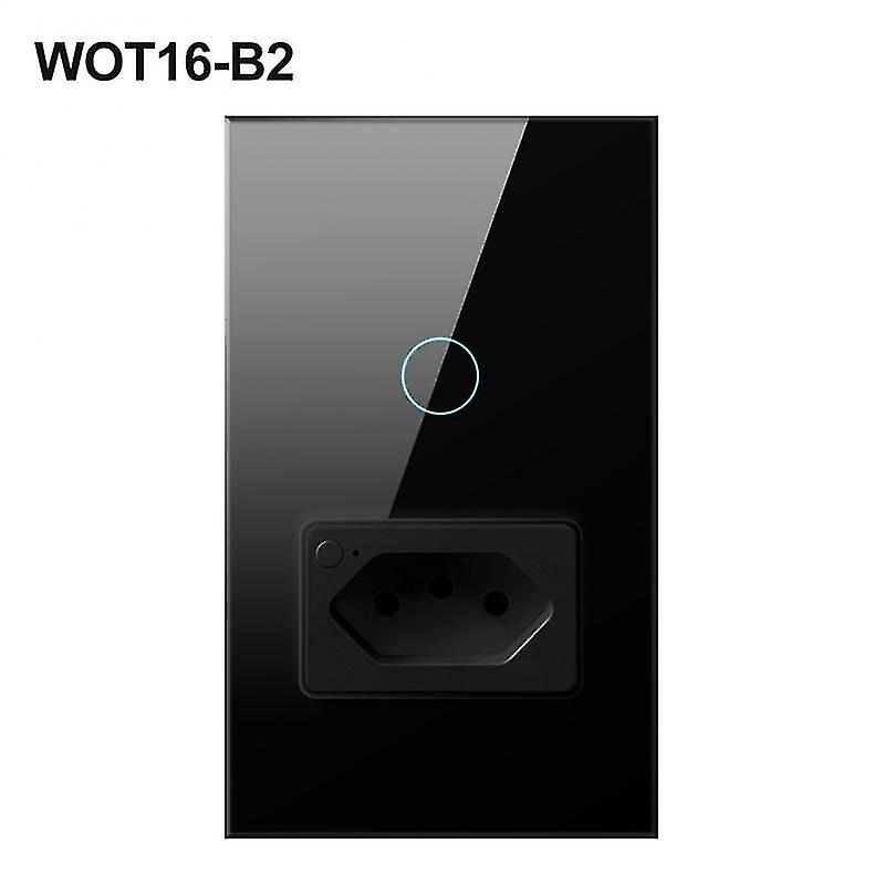Tuya Wifi smart touch light switch socket 20a Brazilian smart wall plug for smart home