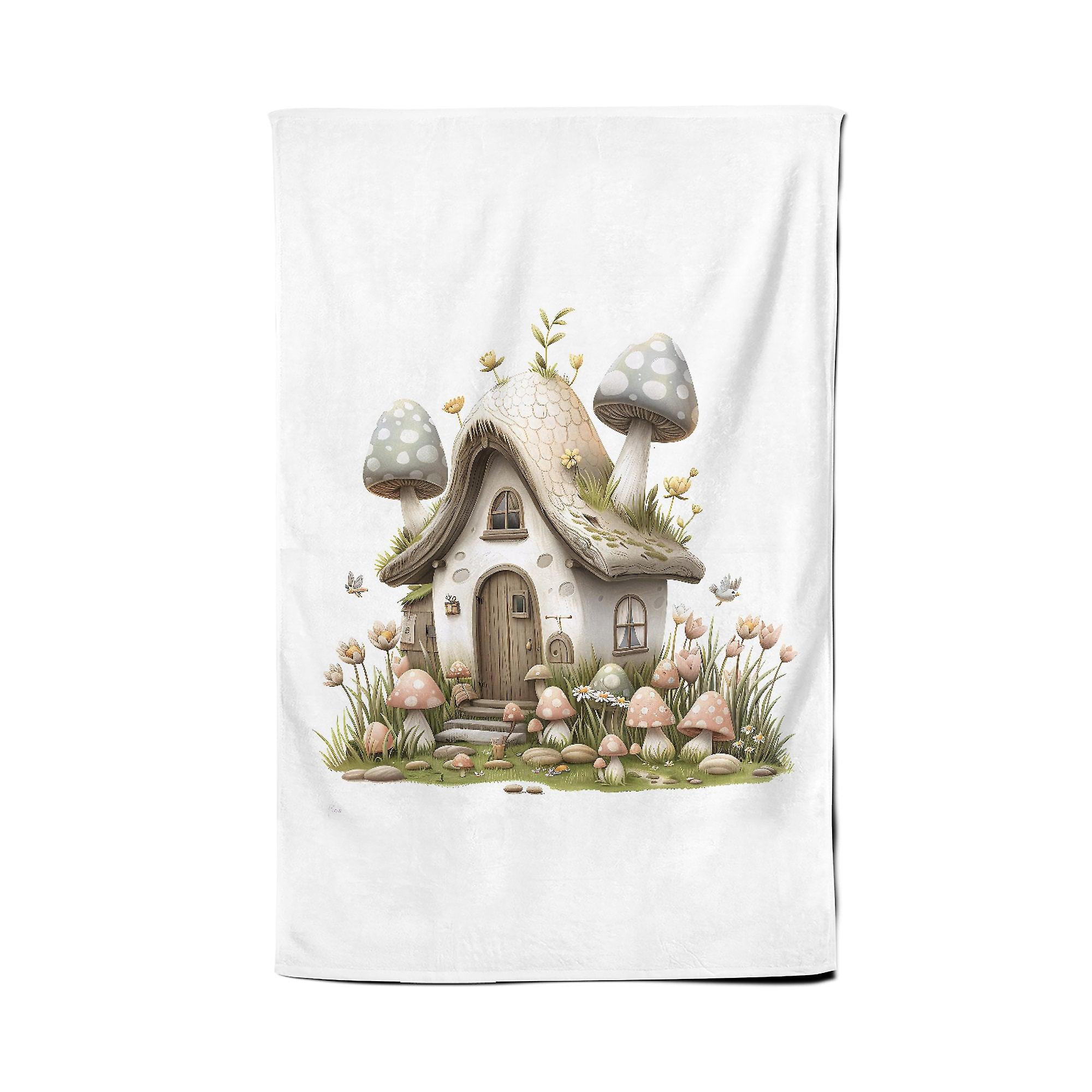 Sweet Easter Cottage Tea Towel