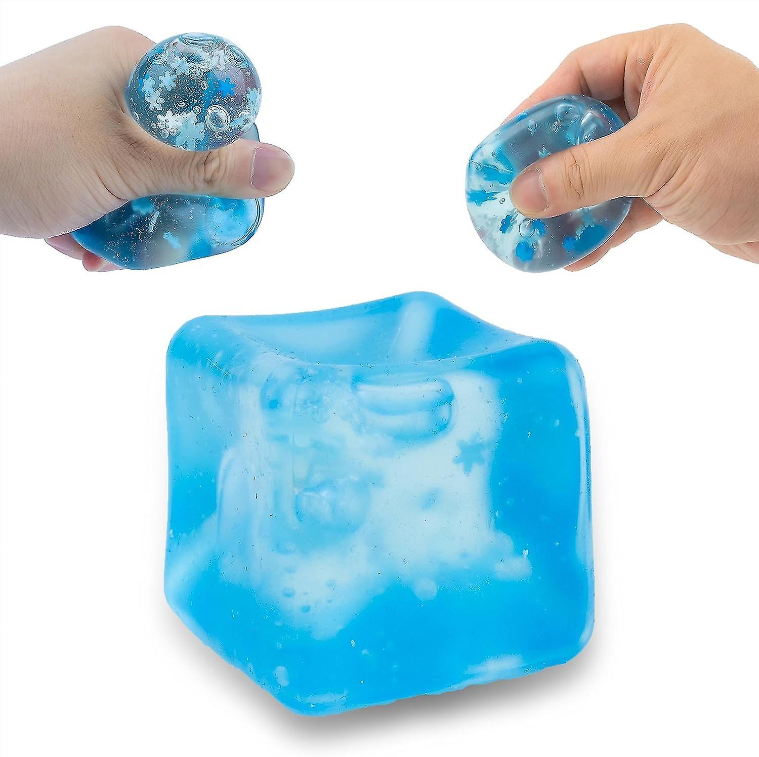 Παιχνίδια Squishy παγοκύβων, Tpr Διαφανής μπλοκ πάγου Mochi Squishy Fidget παιχνίδια Μπάλες άγχους Ανακούφιση από το άγχος Παιχνίδια συμπίεσης παιχνιδιών Μίνι Squishies για δώρο