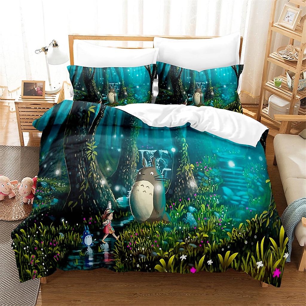 Nowy zestaw pościeli 3D Japanese Anime Bedding Twin Full Queen King Size Soft Microfibr Nowość 1 poszewka na kołdrę i 2 poszewki na poduszki dla fanów