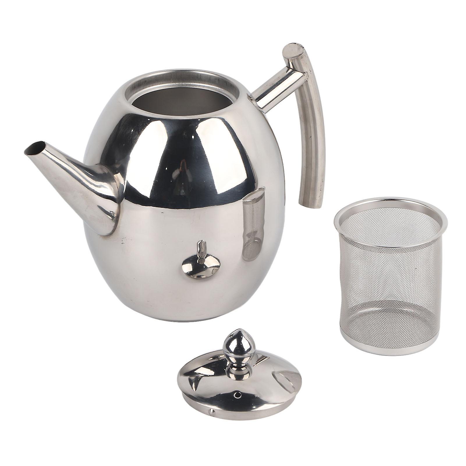 Teapot Container Coffee Pot Kettle With Filter Large Capacity Stainless Steel(1.5L)