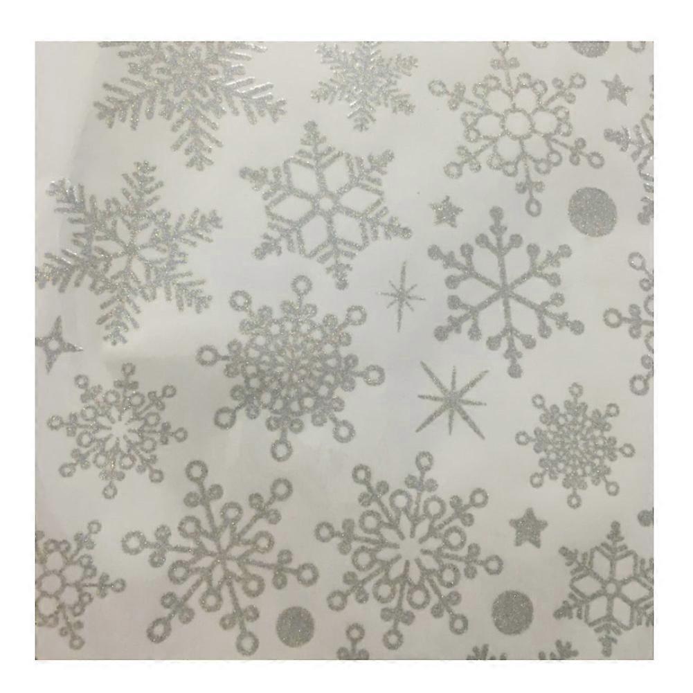 Winter Snowflake Self Adhesive Removable Decorative Sticker For Home Office(silver)