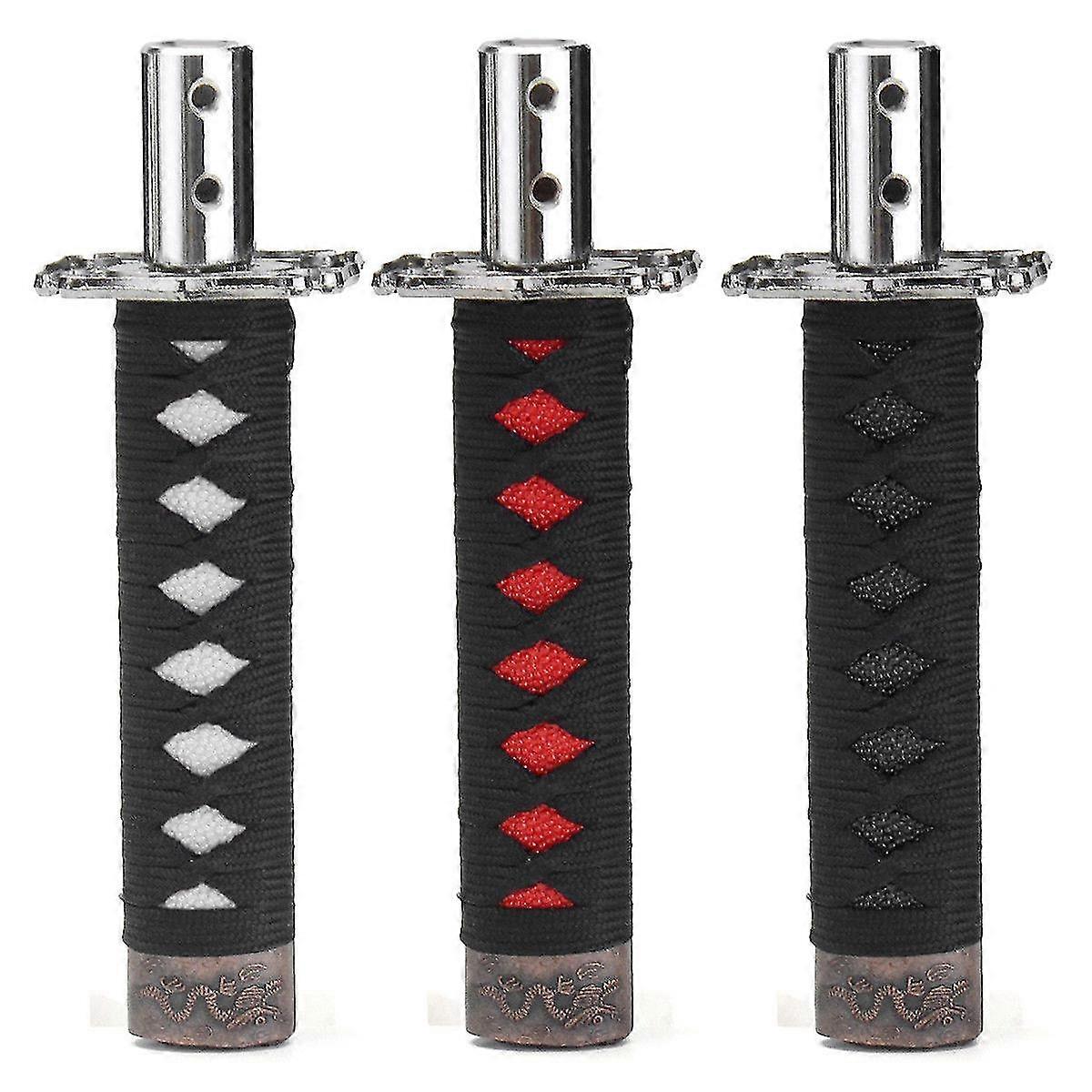 1pc Universal Samurai Sword Styling Car Gear Shift Knob Metal Handle With 4 Adaptors