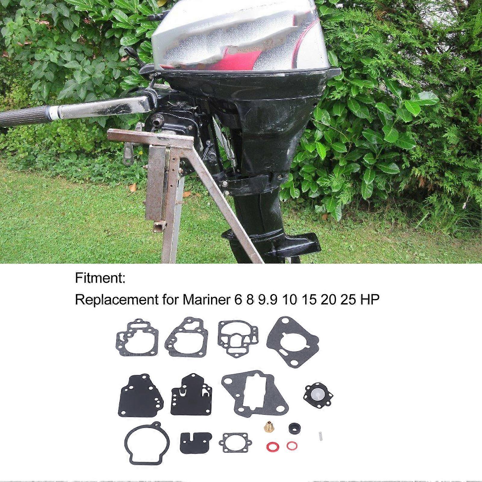 Carb Carburetor Rebuild Kit FITS Mercury Mariner MANY 6 8 9.9 10 15,20 & 25 HP E - Foto 10