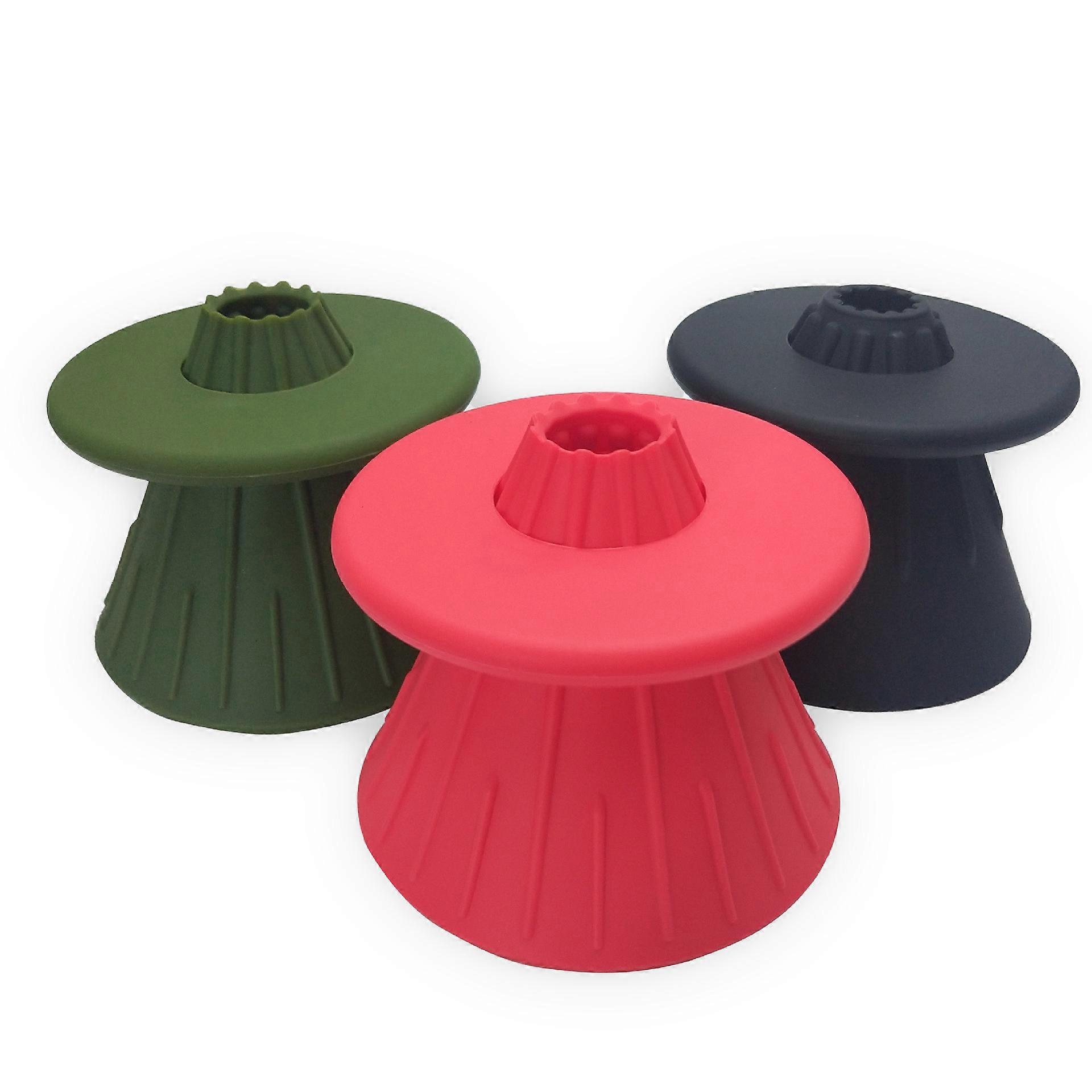 3pcs Collapsible Silicone Permanent Coffee FilterGreen Black Red10.5*9cm