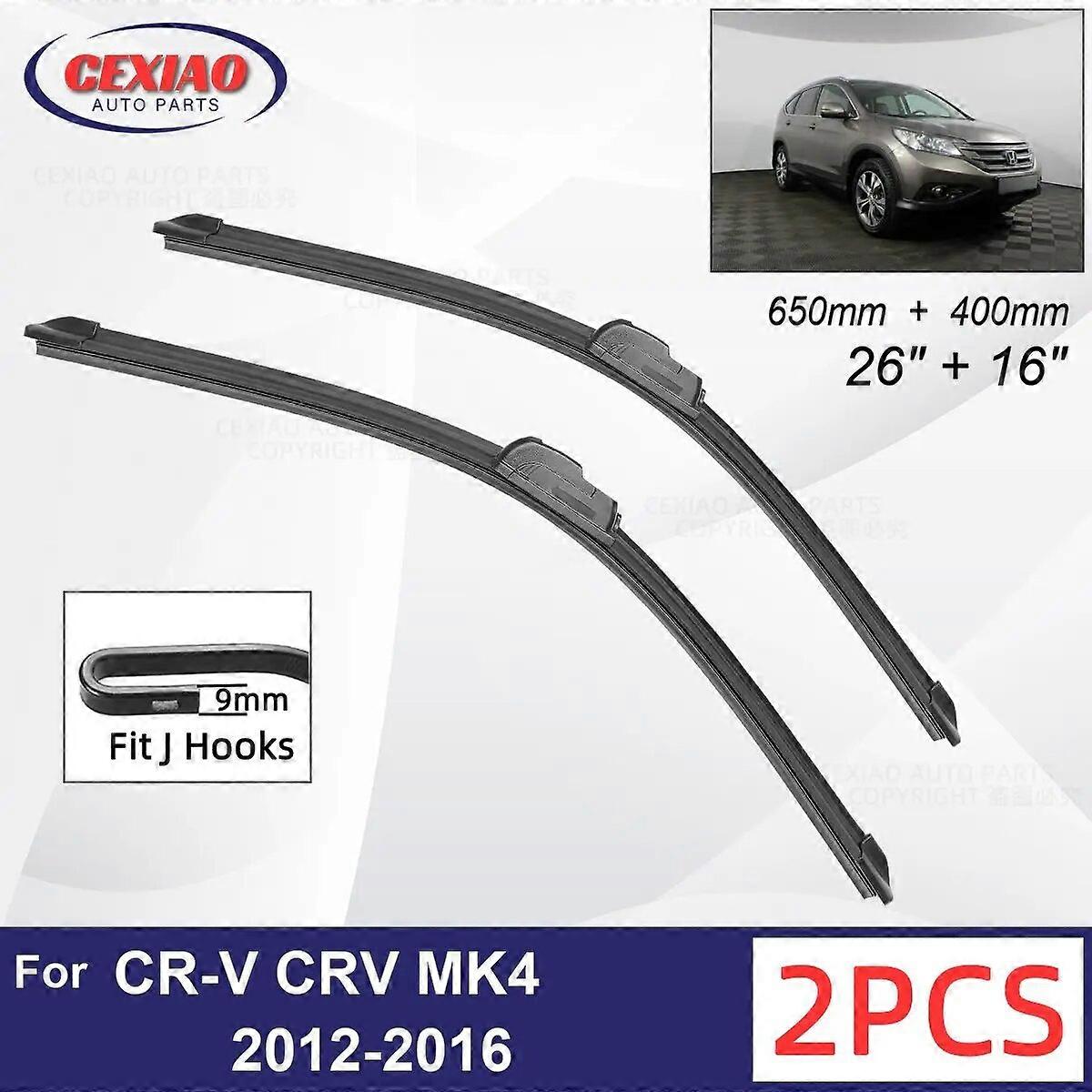 Car Wiper For Honda CR~V CRV MK4 2012~2016 Front Wiper Blades Soft Rubber Windscreen Wipers Auto Windshield 26"+16" 650mm 400mm FN9U6690