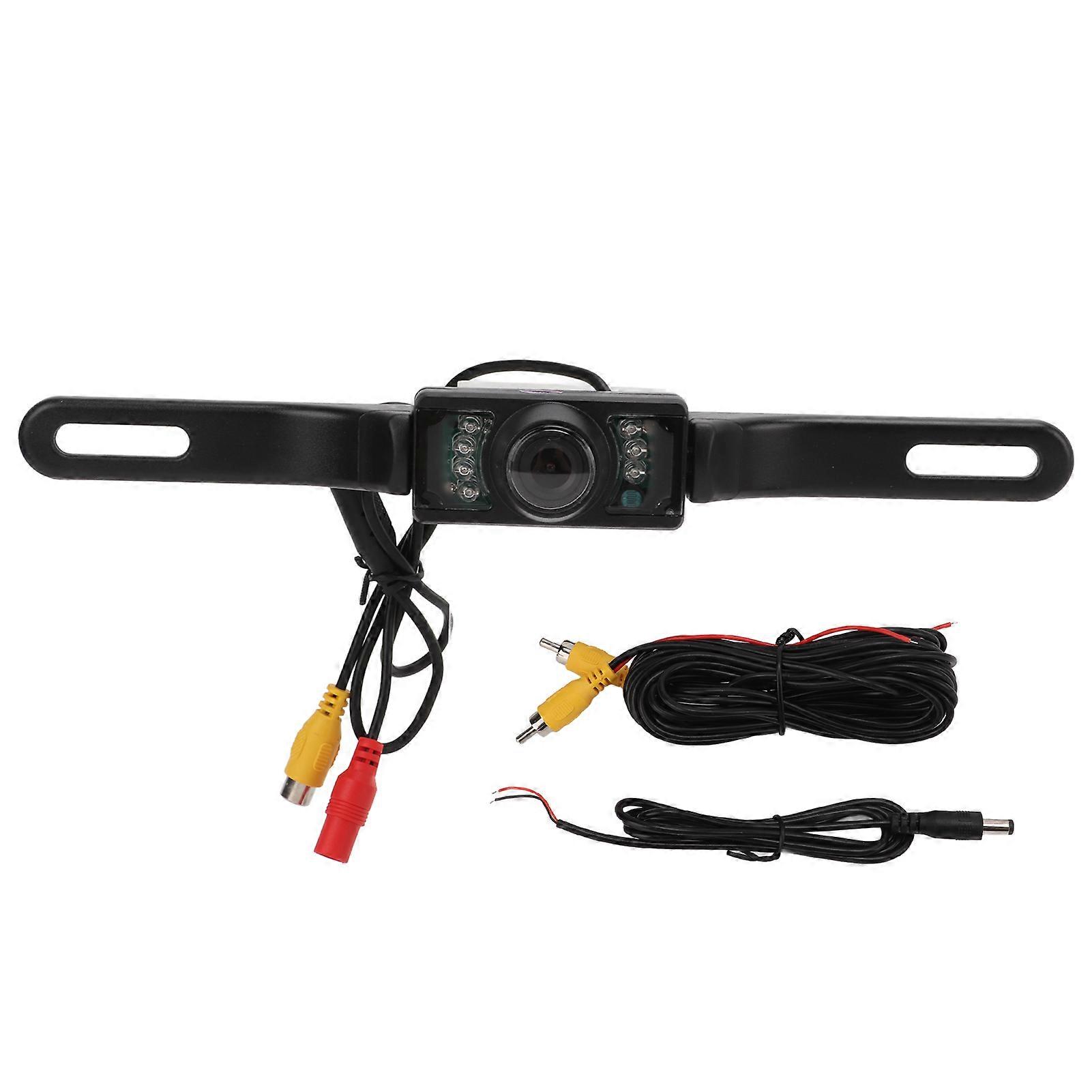 Backup Camera Infrared Night Vision License Plate Rearview System IP65 Waterproof for Cars SUVs Trucks RVs Pickups E2U311