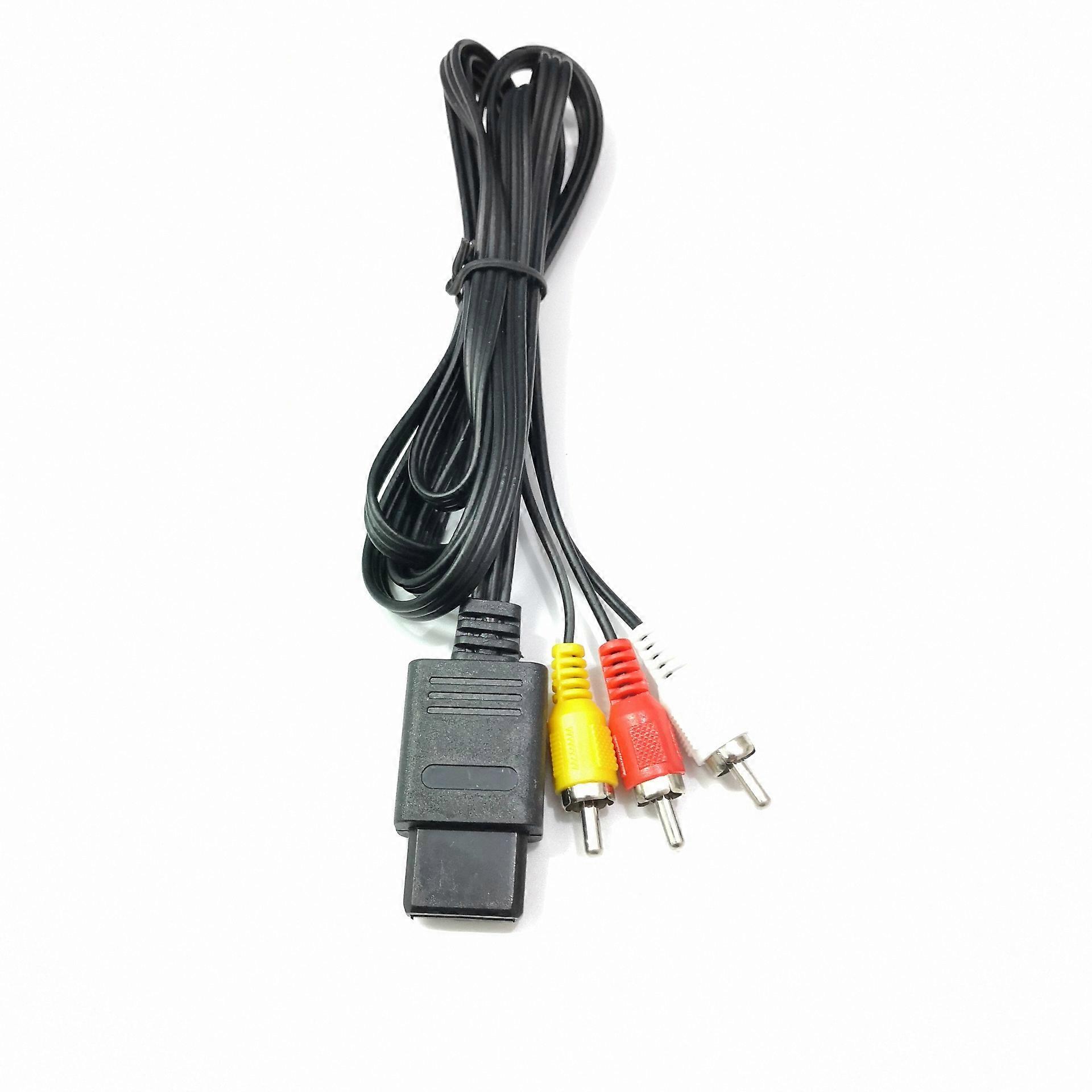 1 AV composite video cable replacement part, compatible with Nintendo 64 N64/SNES AV cable replacement cable